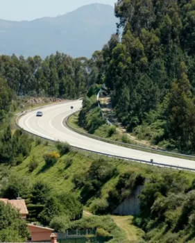 vista aérea de la autopista